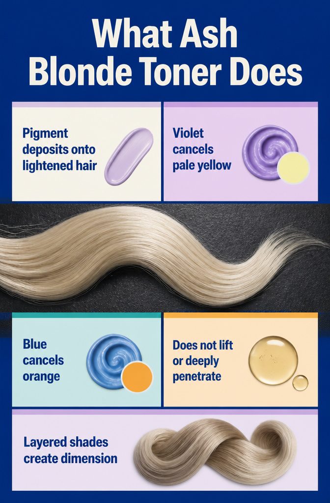 Hair toner information graphic explaining pigment and tone
