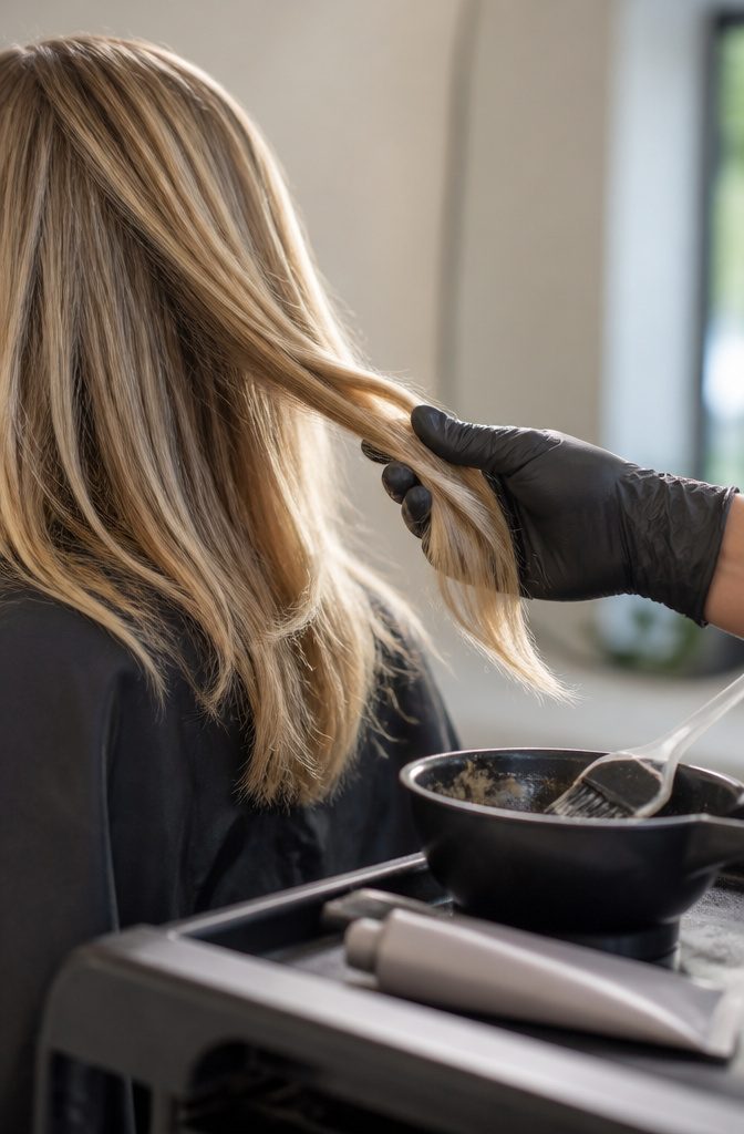 Madison Reed Palmi Glaze shown for highlighted blonde to light brown hair