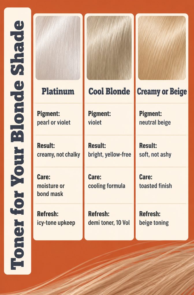 Blonde shade swatches showing cool beige and platinum tones